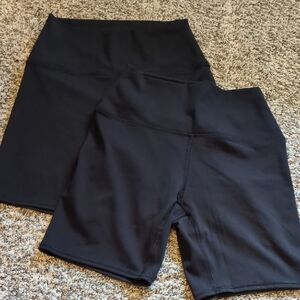 RBX Black Bike Shorts High-Waisted Compression Fit